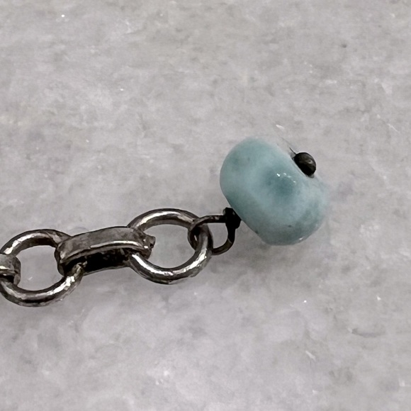 Larimar Bead Sterling Silver Bracelet - Picture 7 of 10